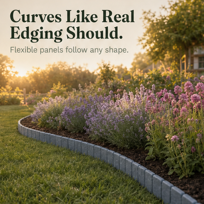 StoneCraft™ – Stake-In Faux Stone Garden Border