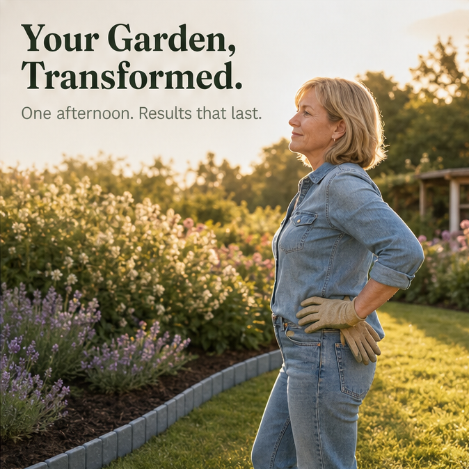 StoneCraft™ – Stake-In Faux Stone Garden Border