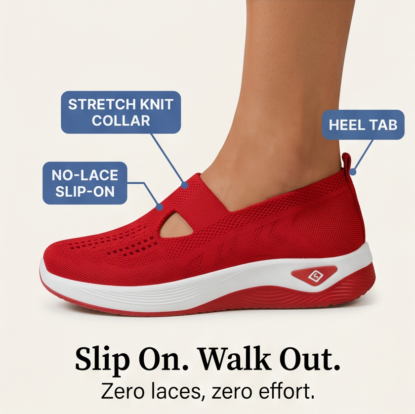 Striveknit™ – Breathable Slip-On Sneakers for All-Day Comfort