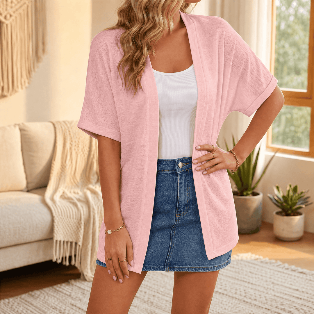 Sundrape™ – Breezy Open Summer Cardigan Blush Pink / S