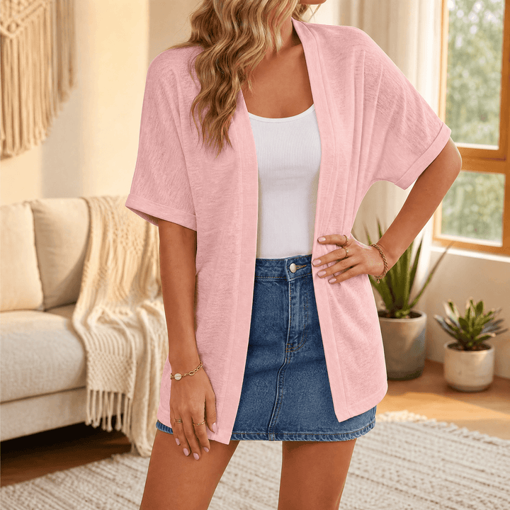 Sundrape™ – Breezy Open Summer Cardigan Blush Pink / S