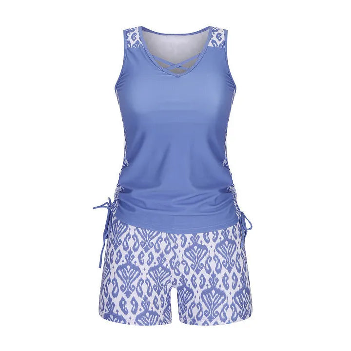Marevia™ - Tankini Swimsuit Set with Adjustable Sides