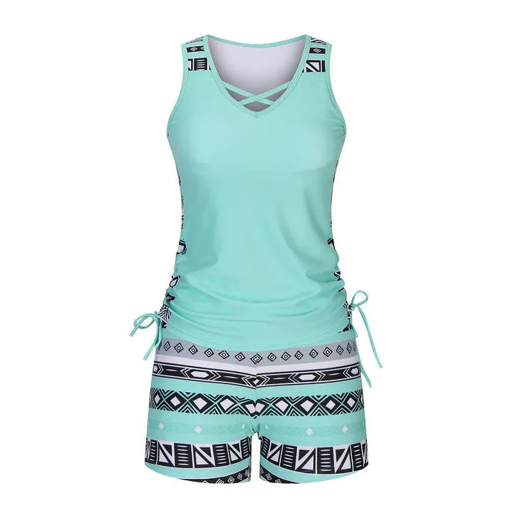 Marevia™ - Tankini Swimsuit Set with Adjustable Sides