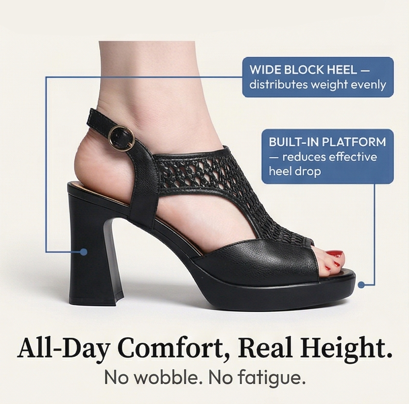 Tessara™ – Breathable Woven Summer Heel Sandals