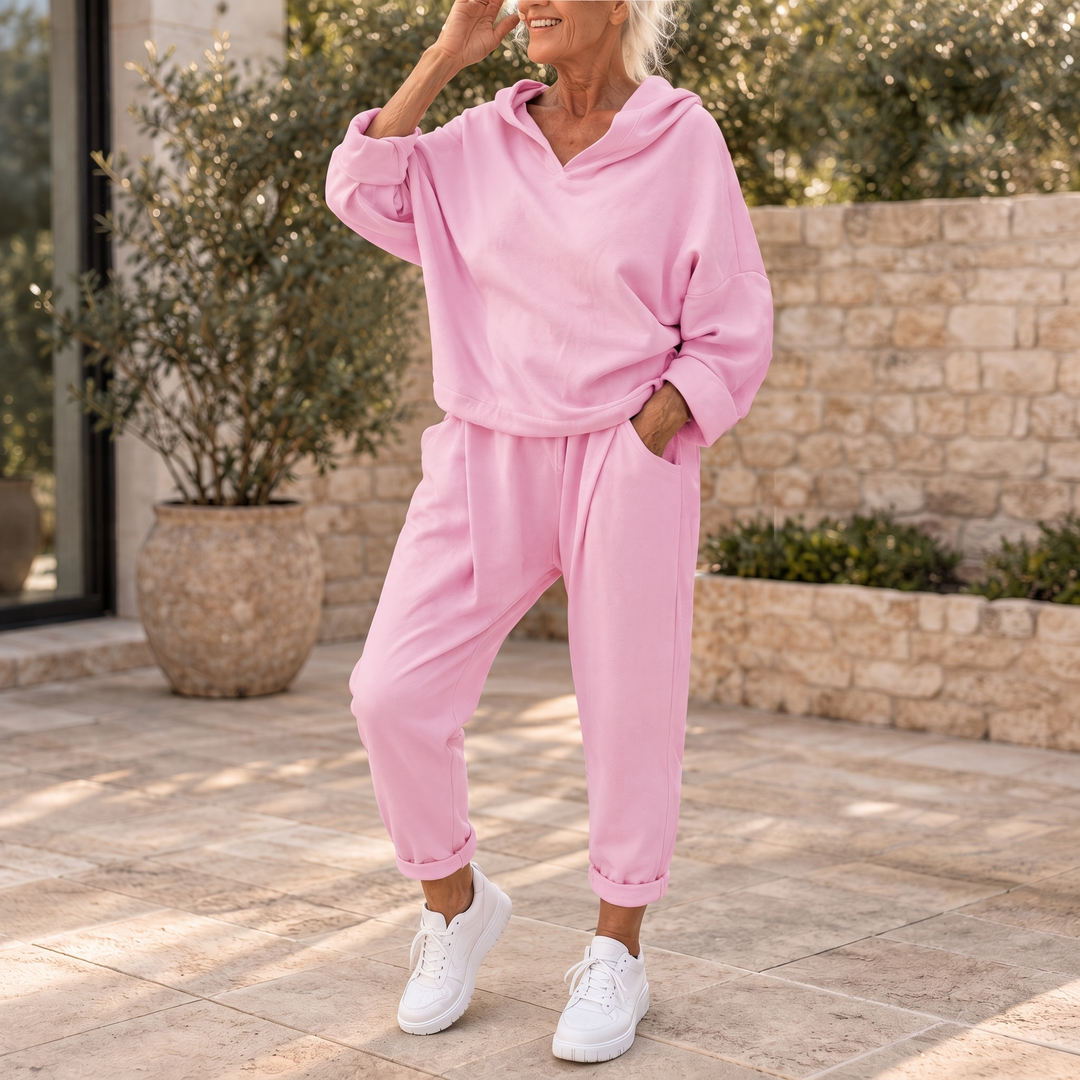 Loungetta – Hooded Sweatshirt And Lounge Pants Set