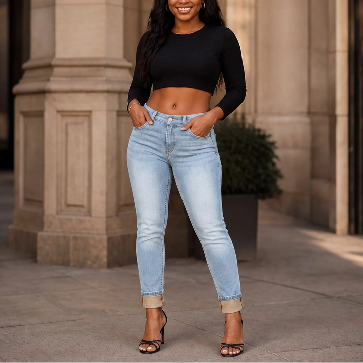 Everwarm – Fleece-Lined High-Rise Jeans