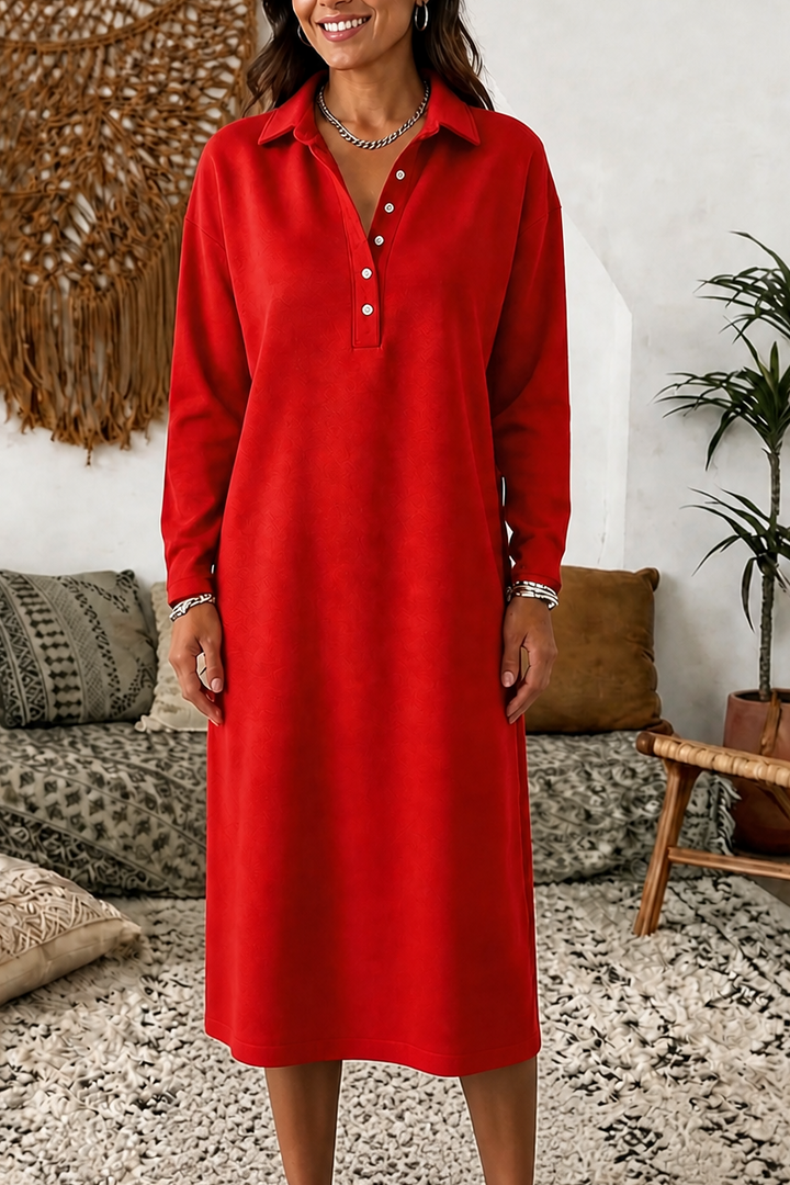 Wearbella – Ribbed Knit Long-Sleeve Sweatshirt Dress