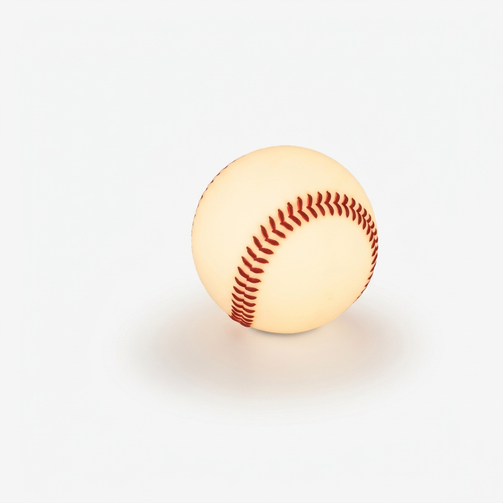 Home Plate Glow – Baseball Stitching-Look Night Light