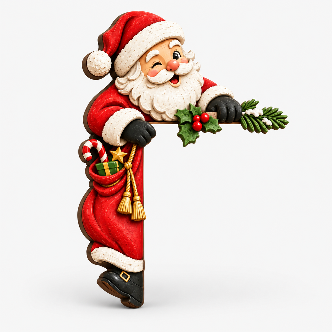 Peekaboo Noel – Christmas Doorway Corner Decoration