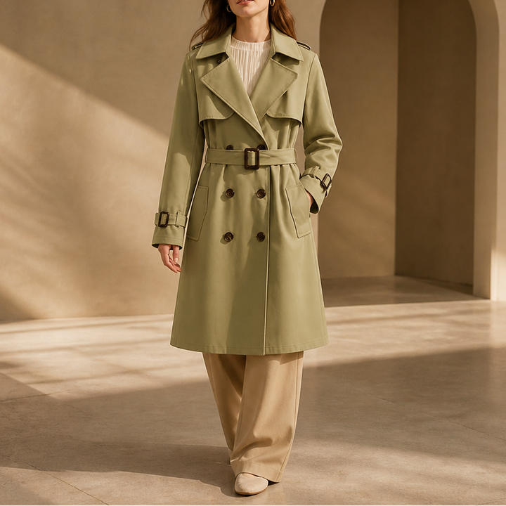 Winterly – Belted Mid-Length Structured Trench Coat