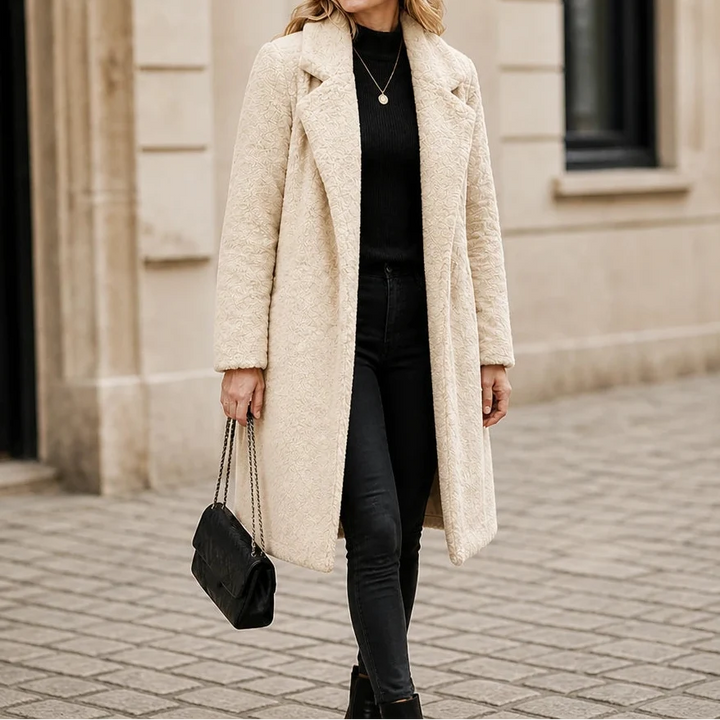 Veloura – Long Teddy Lapel Coat
