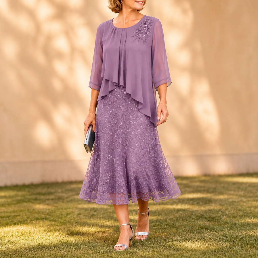 Elavine – Lace Overlay Dress That Moves With Grace, Not Against It