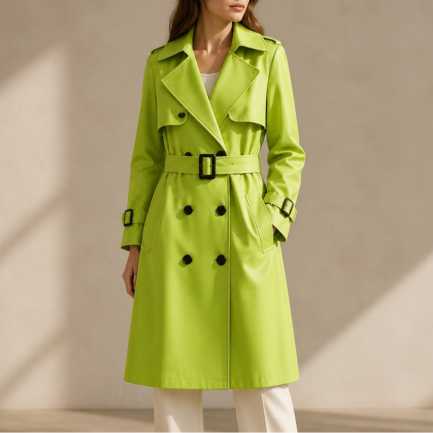 Winterly – Belted Mid-Length Structured Trench Coat