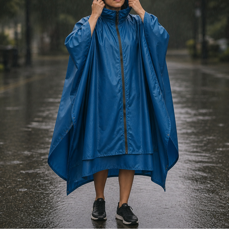 Zipdri – Full-Zip Packable Hooded Rain Poncho