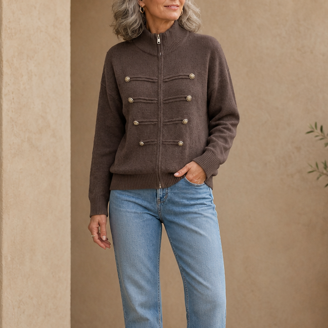 Zipelle – Two-Way Zip Sweater Jacket