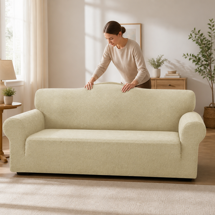 Snugfit – Textured Jacquard Non-Slip Stretch Sofa Slipcover
