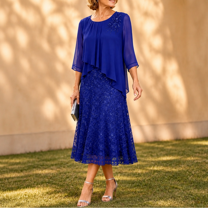 Elavine – Lace Overlay Dress That Moves With Grace, Not Against It