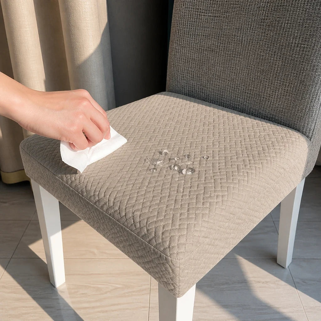 Jacquard Haven – Waterproof Stretch Jacquard Dining Chair Seat Cover