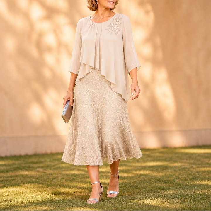 Elavine – Lace Overlay Dress That Moves With Grace, Not Against It