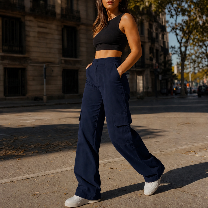 Silhoette – High-Waisted Straight-Leg Cargo Pants