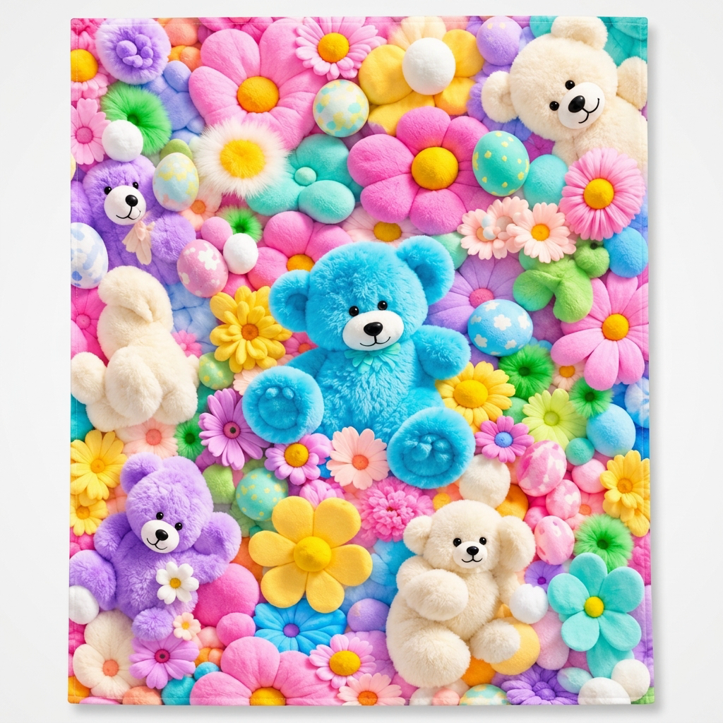 Petalsoft – Raised 3D-Look Floral Plush Throw Blanket