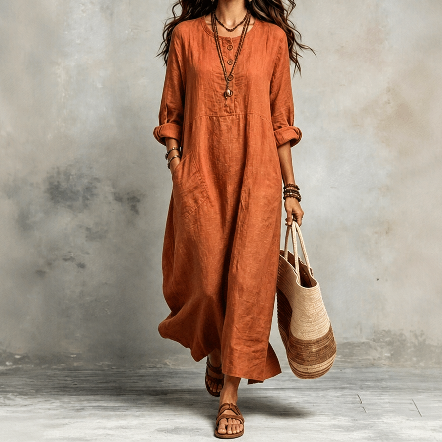 Wearbella – Sleeveless Pocketed Casual Maxi Dress