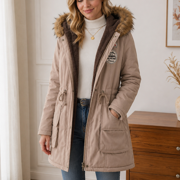 Velora – Fur-Hooded Lined Women’s Parka