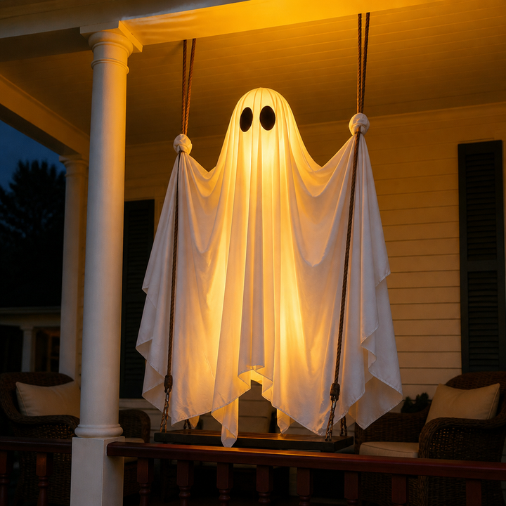 Sway Hollow – Poseable Satin Glowing Ghost Swing Decor