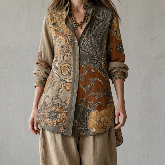 Wovana Set – Printed Boho Tunic And Trouser Set