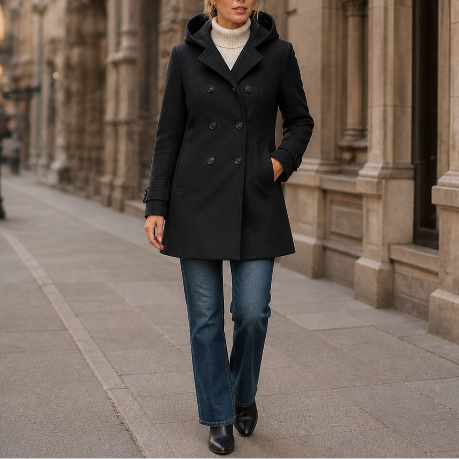 Mayfield – Double-Breasted Hooded Peacoat