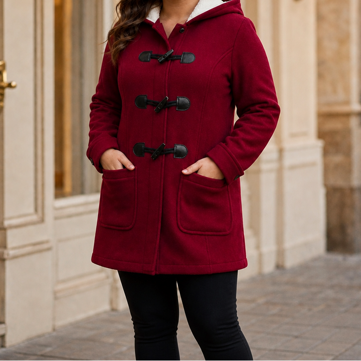 Coatelle – Hooded Mid-Length Toggle Winter Coat