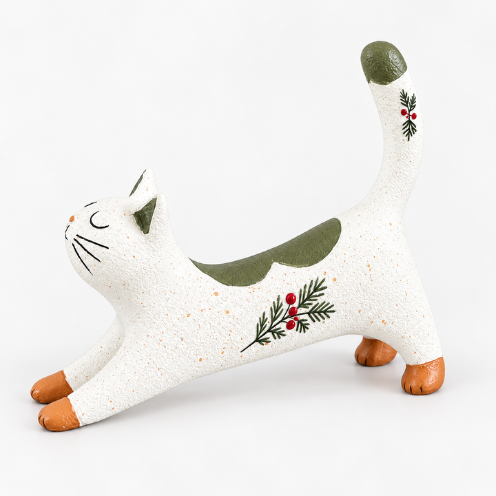 Holly Hound – Evergreen Berry Dachshund Christmas Figurine