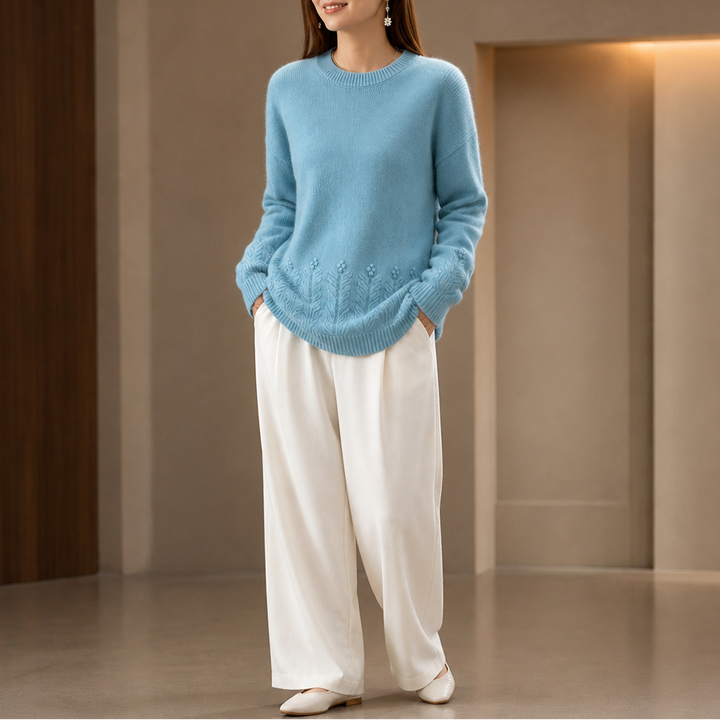 Florenza – Botanical Detail Knit Sweater