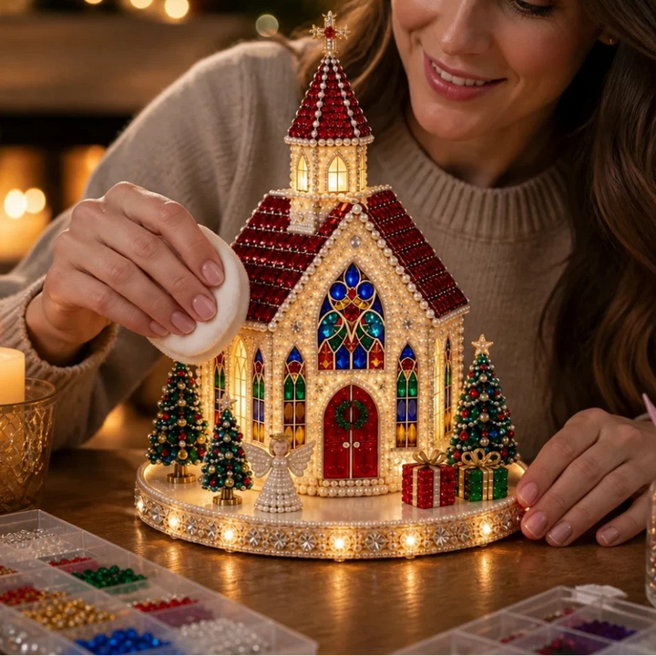 Glowspire – Gem-Decorated 3D Christmas Church Kit