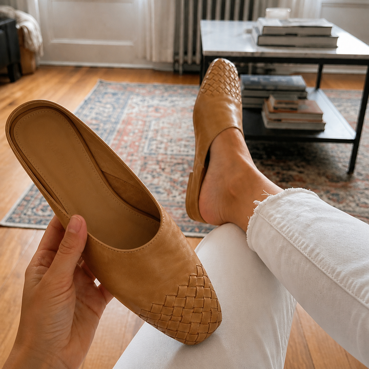 Archella – Woven Mules That Stay On When You Actually Walk