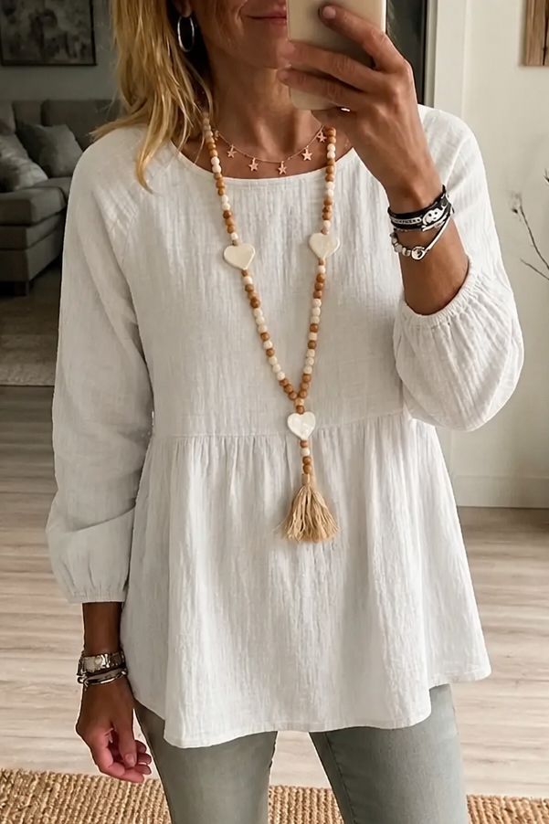 Wearbella – Gathered-Waist Babydoll Blouse