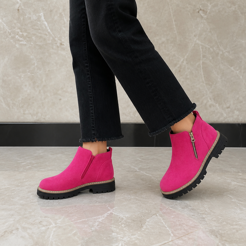 Stepwell – Square-Heel Cushioned Ankle Boots