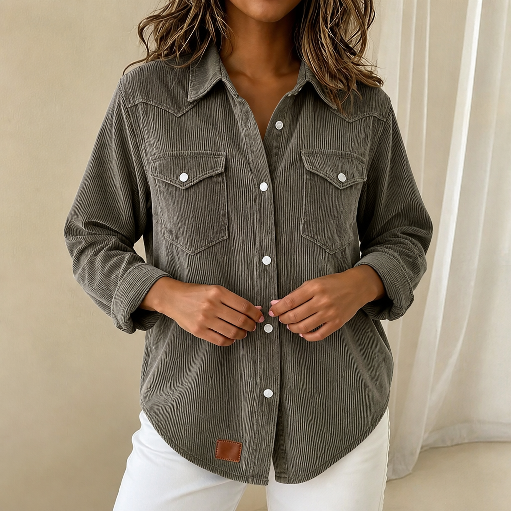 Ribwell – Ribbed Knit Button-Front Shacket