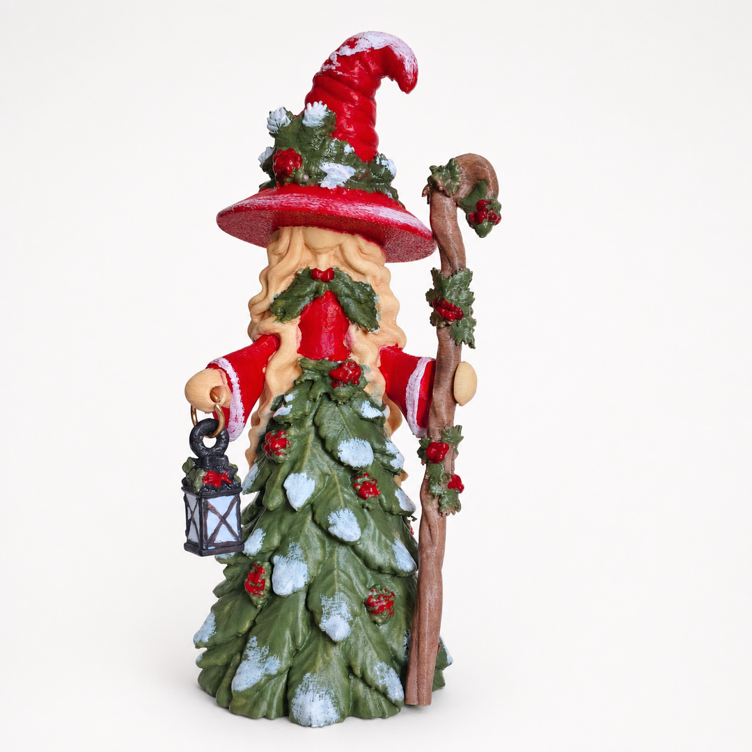 Enchantwood – Pine-Textured Witch Hat Holiday Figurine