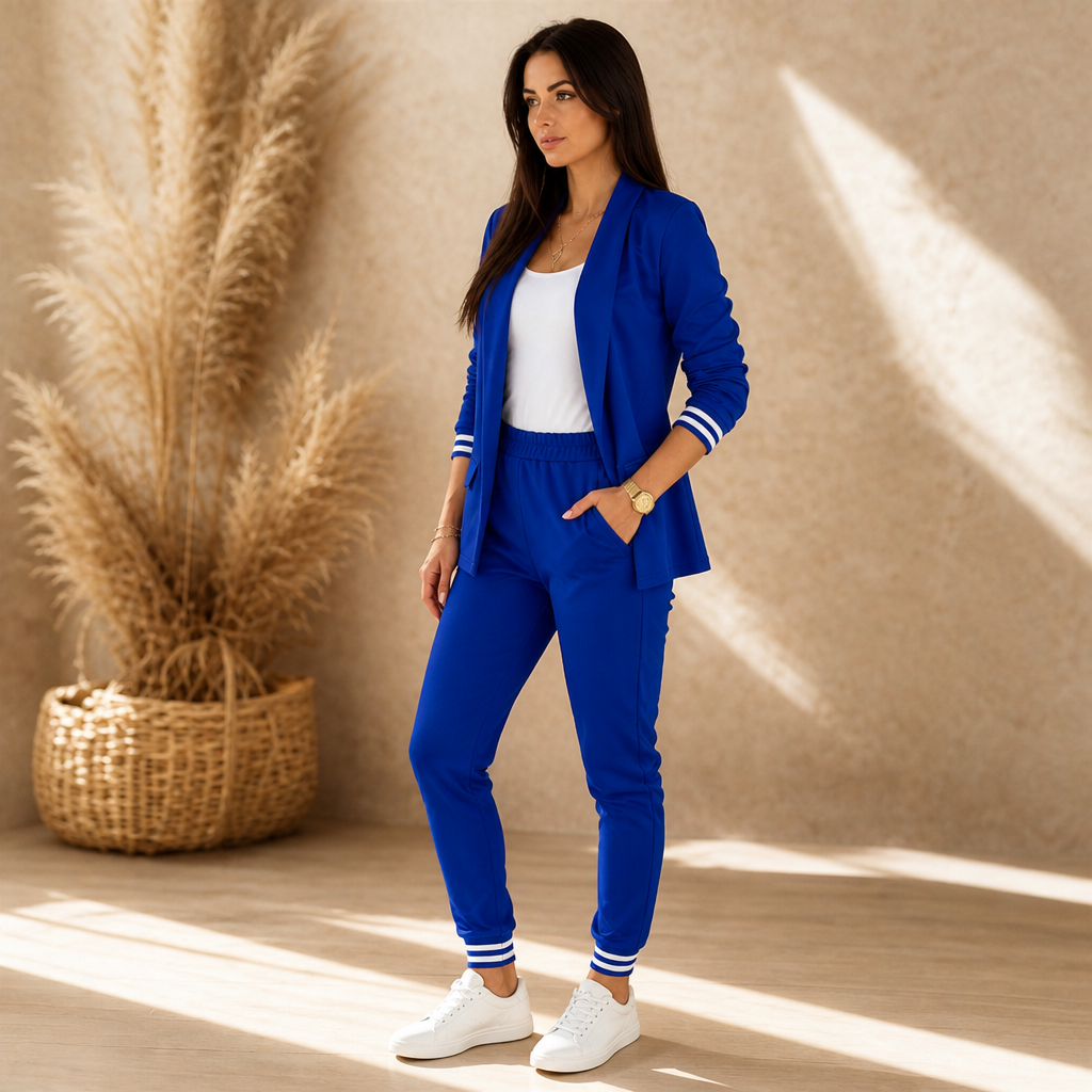 Vellora – Open-Front Blazer And Trouser Set
