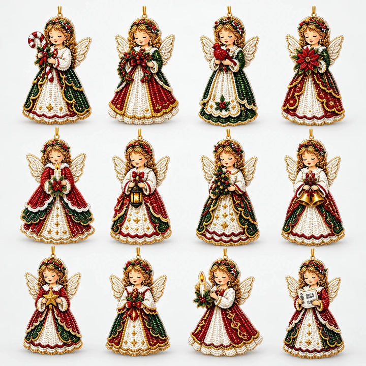 Twinklecraft – Rhinestone Angel Christmas Ornament (12 pieces)