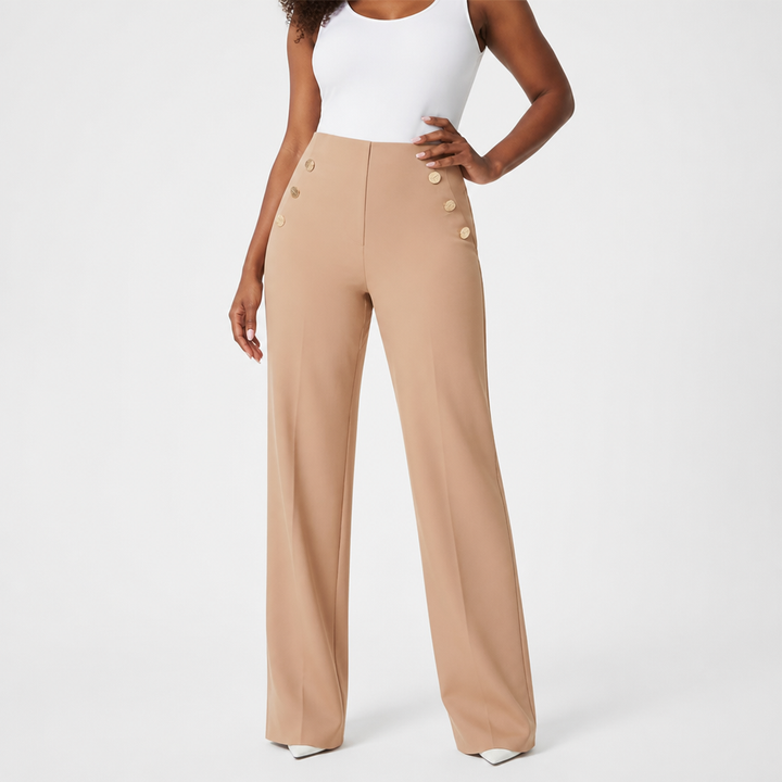 Smoothwaist – Hidden-Panel Wide-Leg Trousers