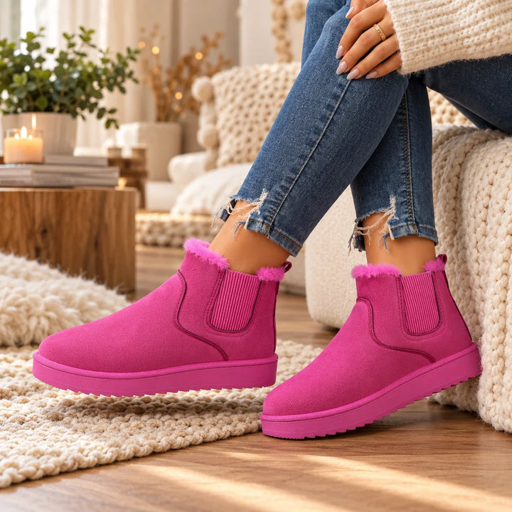 Snowelle – Plush-Lined Slip-On Ankle Boots