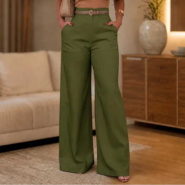 Vela Trousers – High-Waisted Wide-Leg Suit Trousers