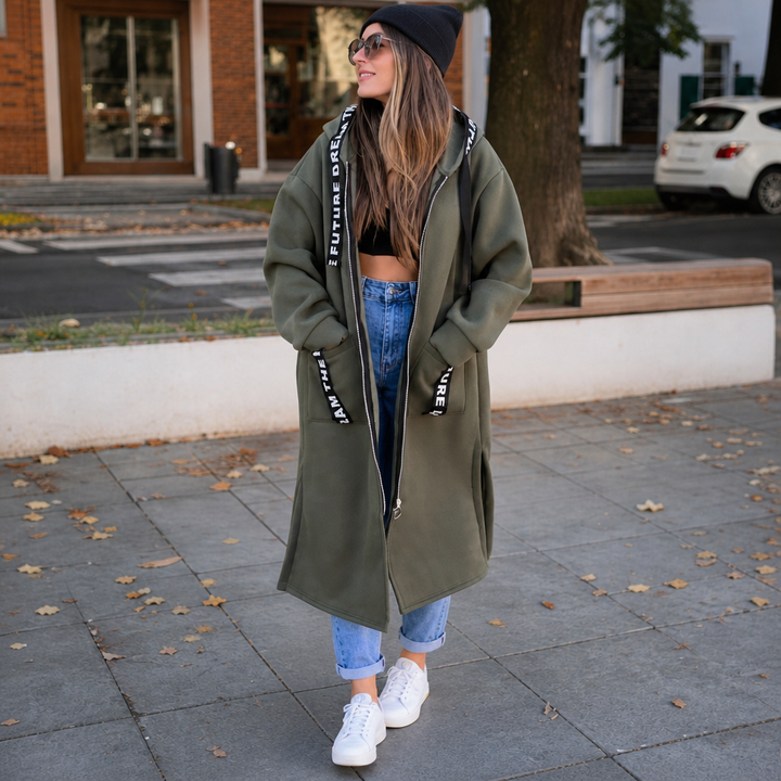 Hearthline – Alphabet Patchwork Longline Hooded Coat