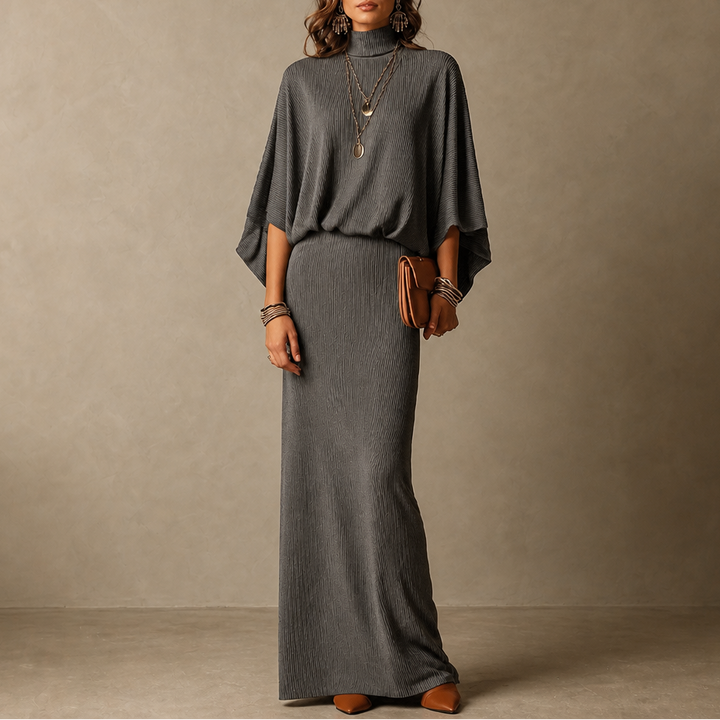 Wearbella – Batwing Sleeve Top And Long Skirt Set
