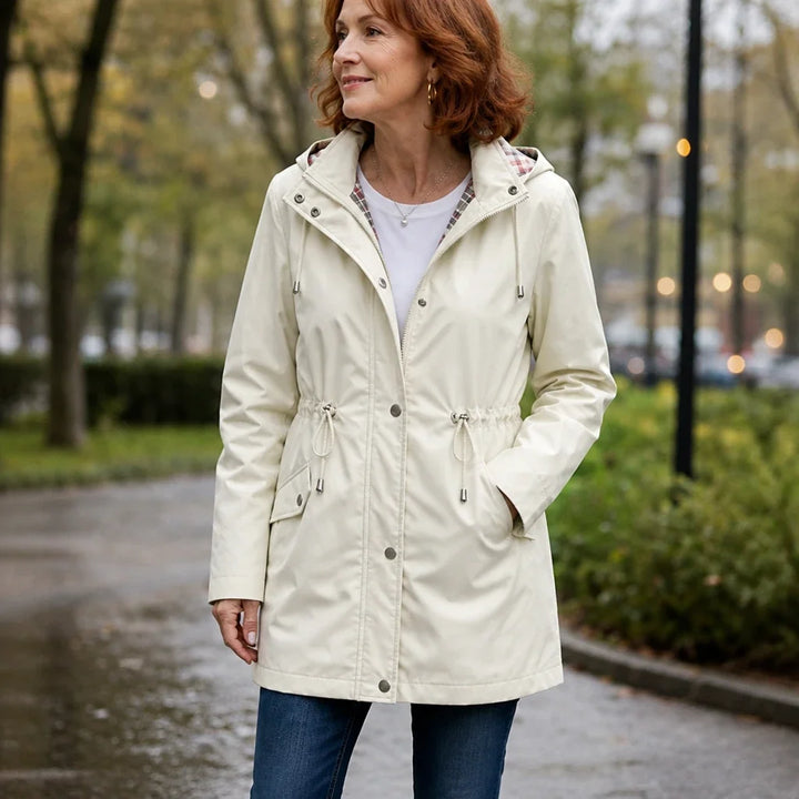 Plaidwell – Detachable Hood Adjustable Waist Rain Jacket