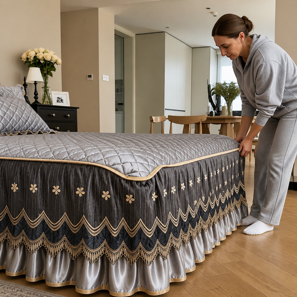 Linenna – Quilted Drop Bed Skirt
