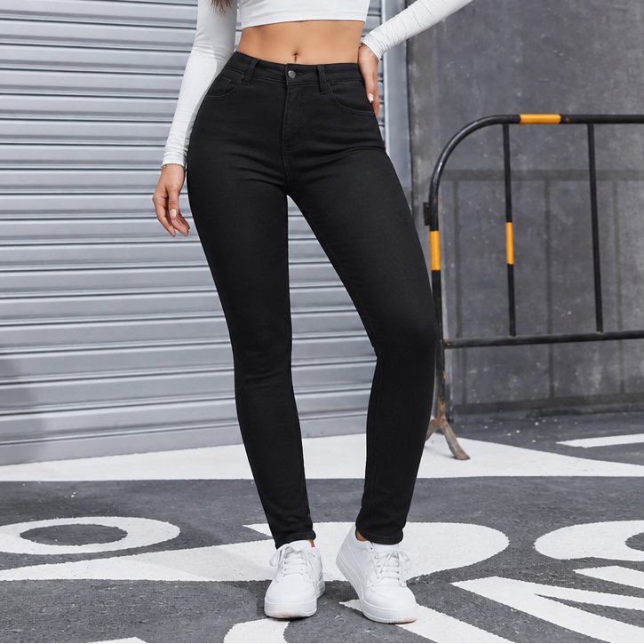 Plushden – Fleece-Lined High-Stretch Skinny Jeans