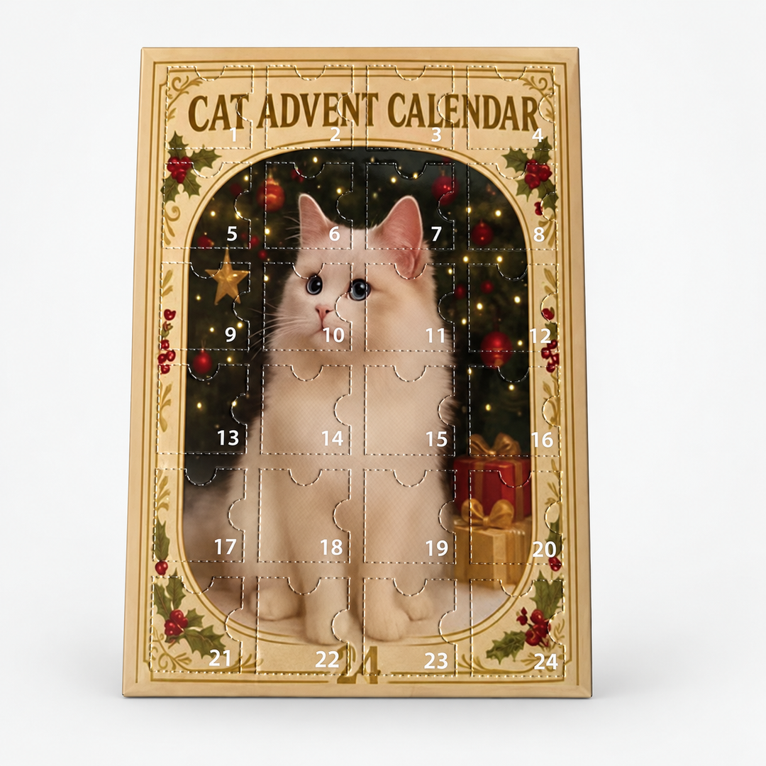 Mistletoe Cats – 24-Piece Cat Ornament Advent Calendar
